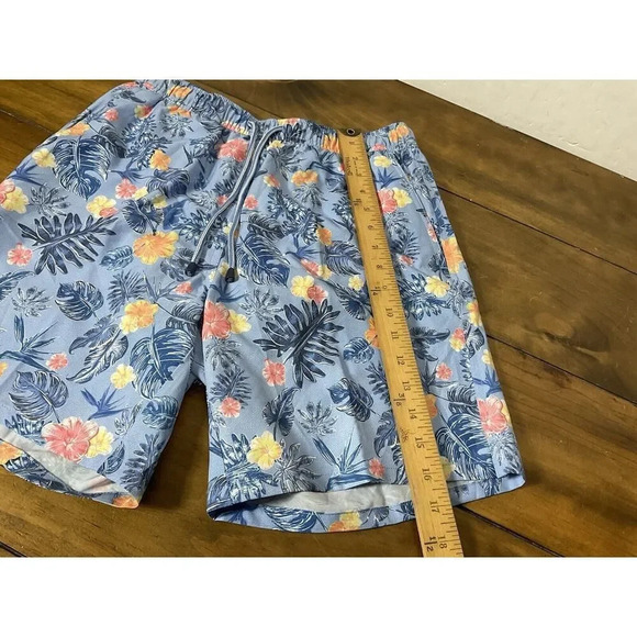 Peter Millar Swim Trunks Crown Moanalua Print Size Small Blue NWT - Picture 11 of 13